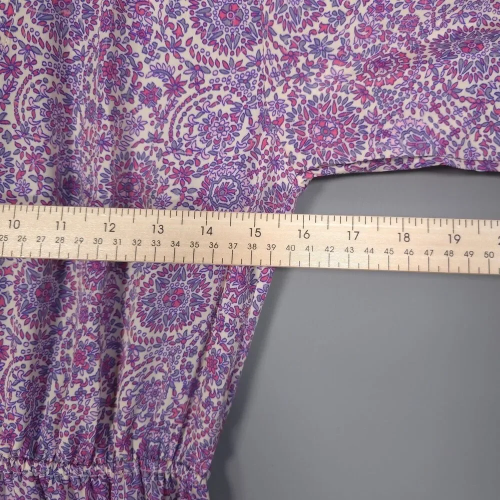 RAGA Women’s New Maxi Dress SMALL Paisley Floral Elastic Waist‎ Boho R5060